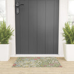 William Morris Vintage Golden Lily Green & Red  Welcome Mat Gallery Image 3