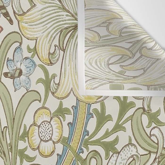 William Morris Vintage Golden Lily Green & Red  Wall Tapestry Gallery Image 3
