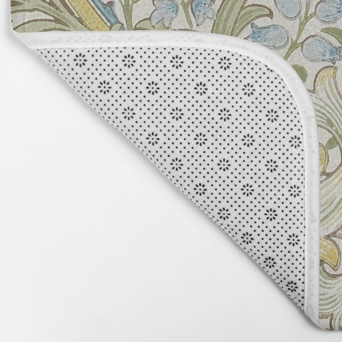 William Morris Vintage Golden Lily Green & Red  Bath Mat Gallery Image 2