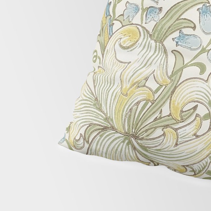 William Morris Vintage Golden Lily Green & Red  Pillow Sham Gallery Image 4