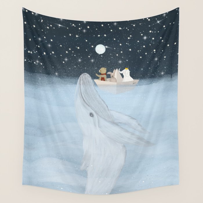 the white whale Wall Tapestry Gallery Image 1