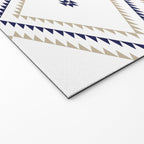 Southwestern Geometric - Tan Navy White Welcome Mat Gallery Image 2