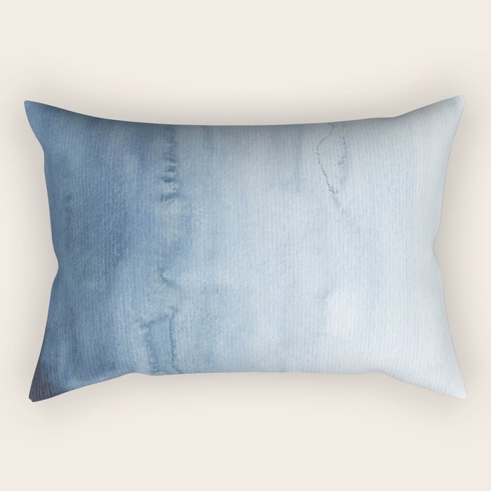 Indigo Abstract Painting | No. 4 Rectangular Pillow Gallery Image 2