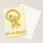 you are swell valentine // retro surf art by surfy birdy Stationery Card Gallery Image 2