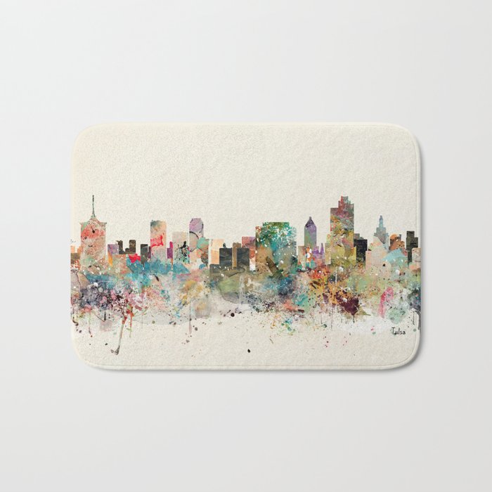 tulsa oklahoma skyline Bath Mat Gallery Image 1