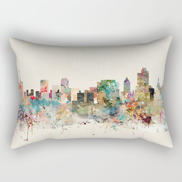 tulsa oklahoma skyline Rectangular Pillow Gallery Image 2