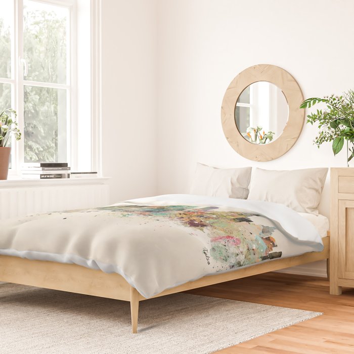 tulsa oklahoma skyline Duvet Cover Gallery Image 2
