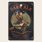 "Wicked Woman Dark Ale" Vintage Pinup Witch Halloween Art Cutting Board Gallery Image 1