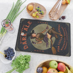 "Wicked Woman Dark Ale" Vintage Pinup Witch Halloween Art Cutting Board Gallery Image 2