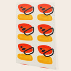 Colorful Mid Century Modern Abstract Fun Shapes Patterns Space Age Orange Yellow Orbit Bubbles Wallpaper Gallery Image 2