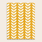 Mustard and White Scandinavian leaves pattern Notebook Gallery Image 4