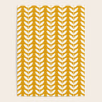 Mustard and White Scandinavian leaves pattern Poster Gallery Image 4