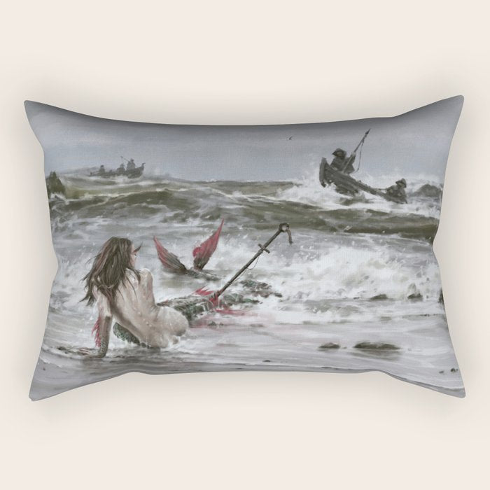The last mermaid of the northern seas Rectangular Pillow Gallery Image 2