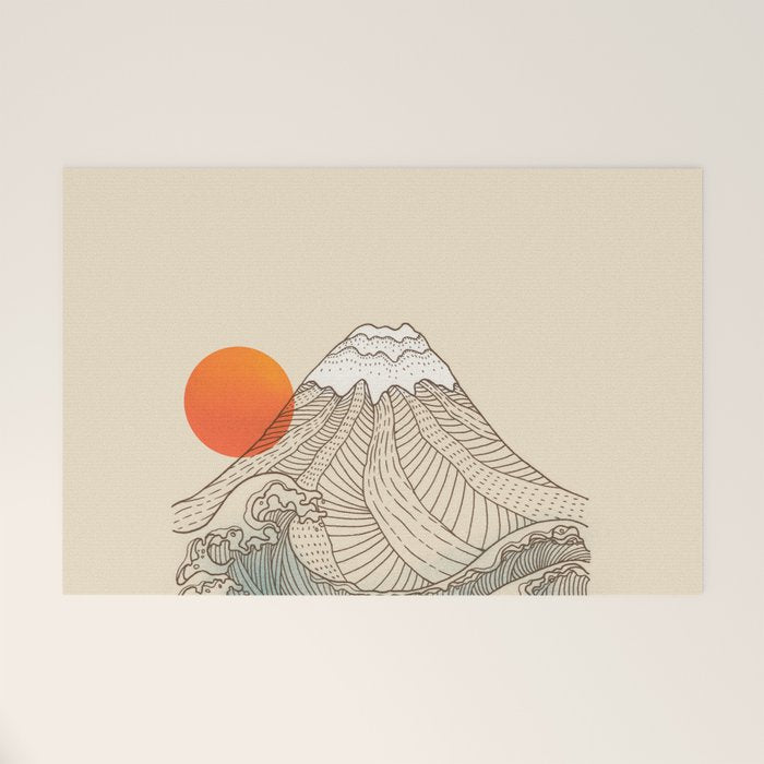 Mount Fuji the great wave  Welcome Mat Gallery Image 1