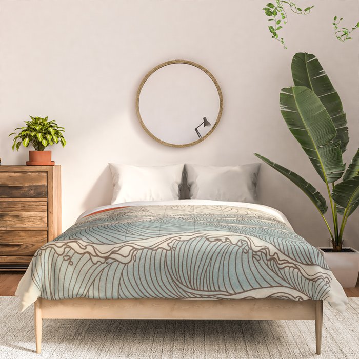 Mount Fuji the great wave  Comforter Gallery Image 3