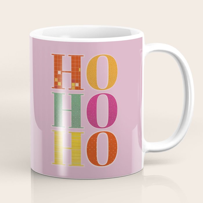 HO HO HO Festive Letters Coffee Mug Gallery Image 1
