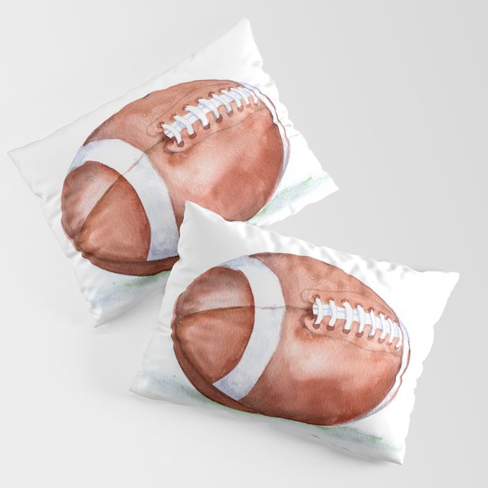 Football Watercolor Pillow Sham Gallery Image 3