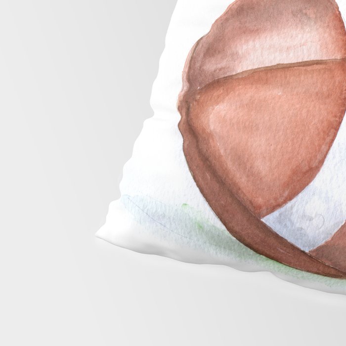 Football Watercolor Pillow Sham Gallery Image 4
