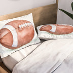 Football Watercolor Pillow Sham Gallery Image 2