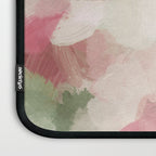 Rose Garden - Forest Sage Green Fuchsia Pink Floral Rose Garden Abstract Flower Painting Art Print Laptop Sleeve Gallery Image 3