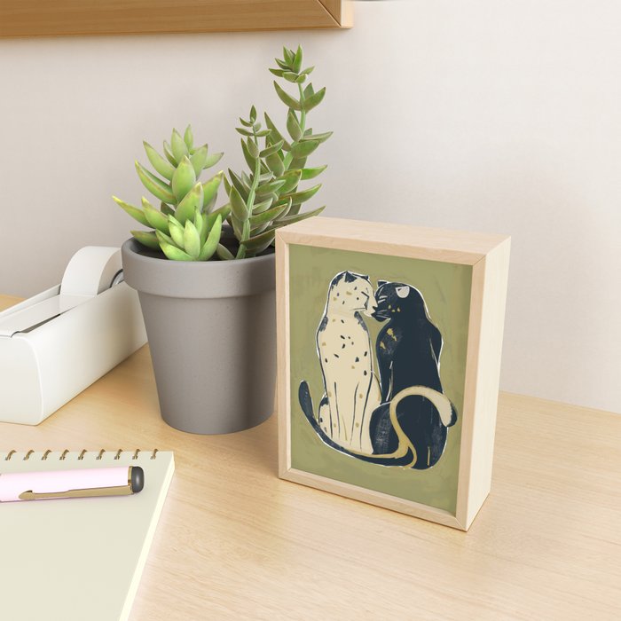 Two Cheetahs Mini Art Print Gallery Image 2