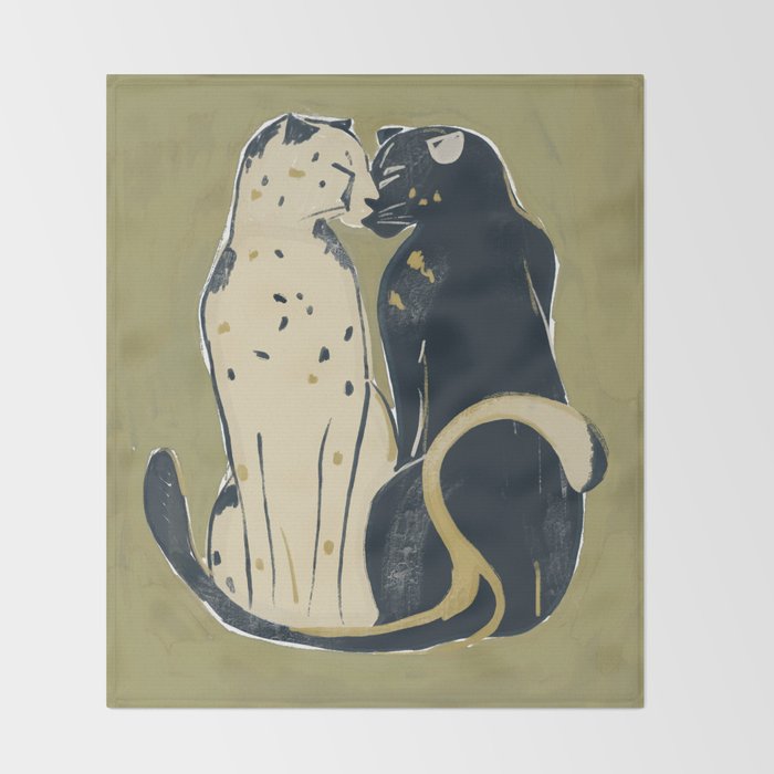 Two Cheetahs Throw Blanket Gallery Image 2