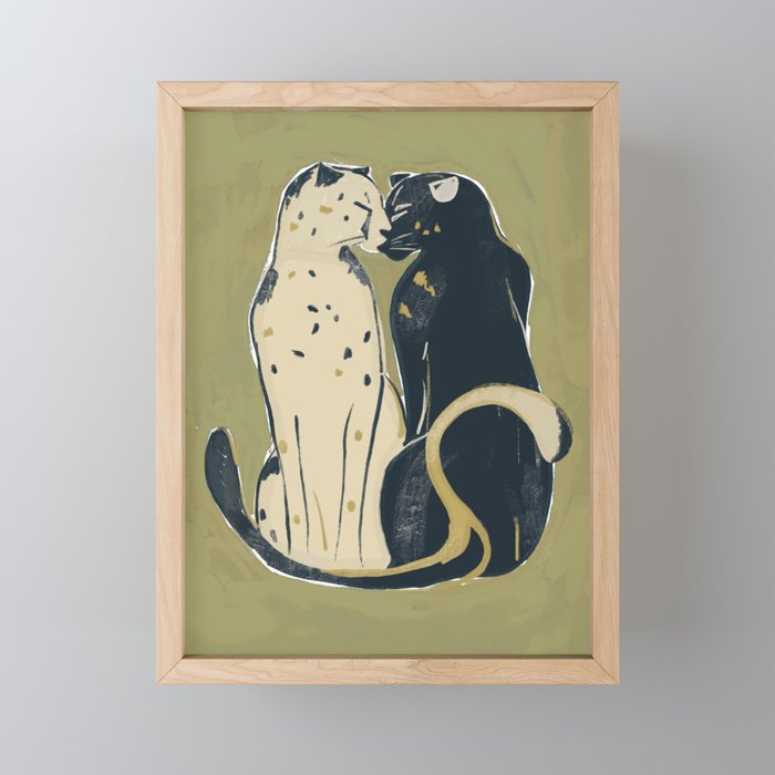 Two Cheetahs Mini Art Print Gallery Image 1