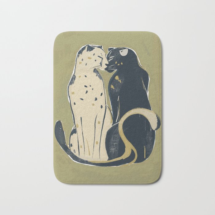 Two Cheetahs Bath Mat Gallery Image 1