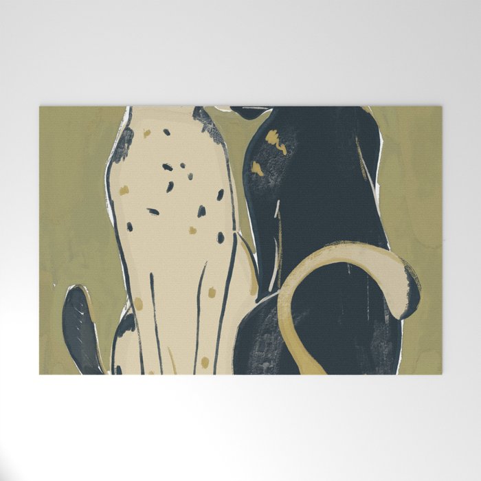 Two Cheetahs Welcome Mat Gallery Image 1