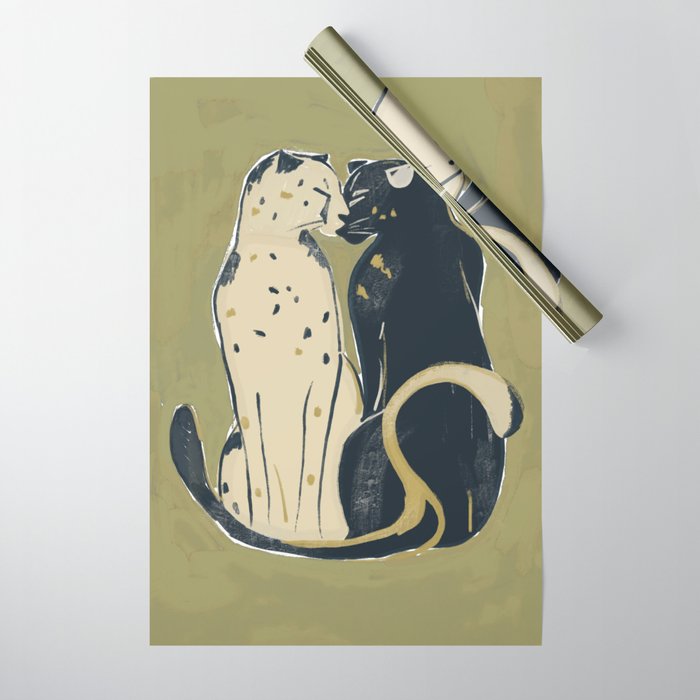 Two Cheetahs Wrapping Paper Gallery Image 1