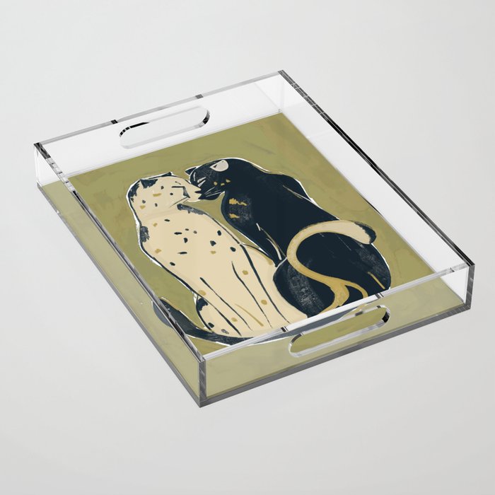 Two Cheetahs Acrylic Tray Gallery Image 1