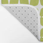 Mid Century Modern Star Pattern Chartreuse Green 2 Bath Mat Gallery Image 2
