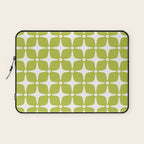 Mid Century Modern Star Pattern Chartreuse Green 2 Laptop Sleeve Gallery Image 1