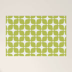 Mid Century Modern Star Pattern Chartreuse Green 2 Welcome Mat Gallery Image 1
