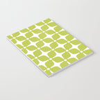 Mid Century Modern Star Pattern Chartreuse Green 2 Notebook Gallery Image 3