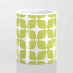 Mid Century Modern Star Pattern Chartreuse Green 2 Coffee Mug Gallery Image 4