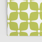 Mid Century Modern Star Pattern Chartreuse Green 2 Poster Gallery Image 3