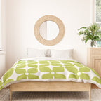 Mid Century Modern Star Pattern Chartreuse Green 2 Duvet Cover Gallery Image 3