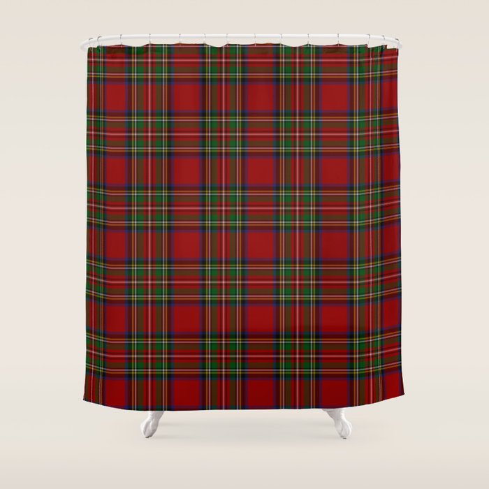 The Royal Stewart Tartan Shower Curtain Gallery Image 1