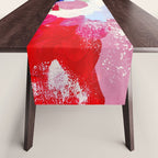 CANVAS: Viva Magenta 01 | Abstract Brushstrokes Table Runner Gallery Image 1