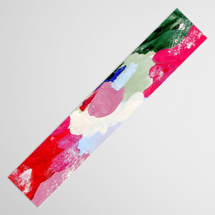 CANVAS: Viva Magenta 01 | Abstract Brushstrokes Table Runner Gallery Image 3