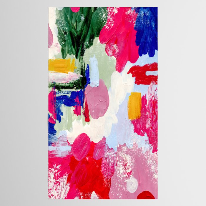 CANVAS: Viva Magenta 01 | Abstract Brushstrokes Tablecloth Gallery Image 2