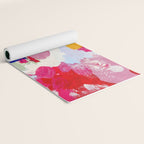 CANVAS: Viva Magenta 01 | Abstract Brushstrokes Yoga Mat Gallery Image 2