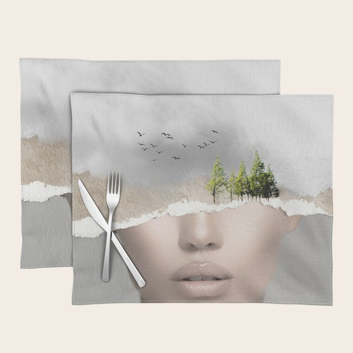 minimal collage /silence2 Placemat Gallery Image 1