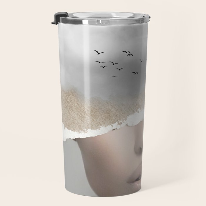 minimal collage /silence2 Travel Mug Gallery Image 3