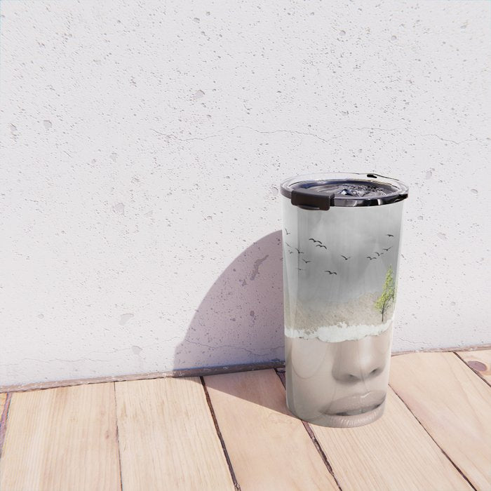 minimal collage /silence2 Travel Mug Gallery Image 4