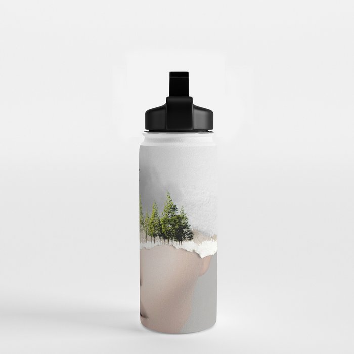 minimal collage /silence2 Water Bottle Gallery Image 2