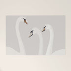 White Swans Welcome Mat Gallery Image 1
