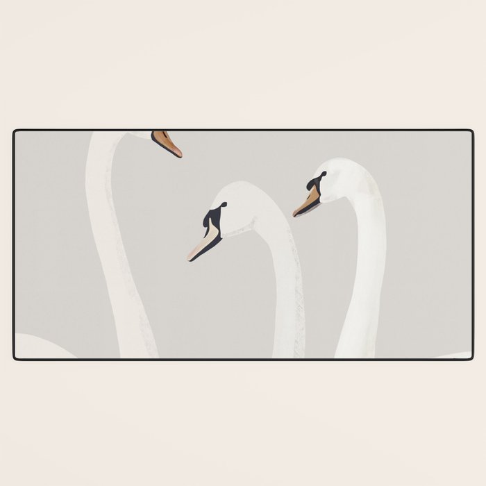 White Swans Desk Mat Gallery Image 3