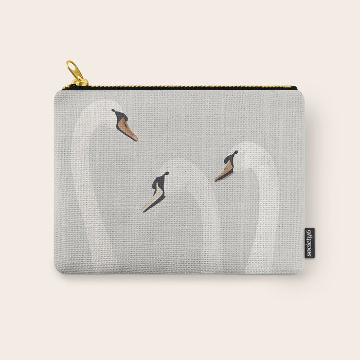 White Swans Carry All Pouch Gallery Image 1